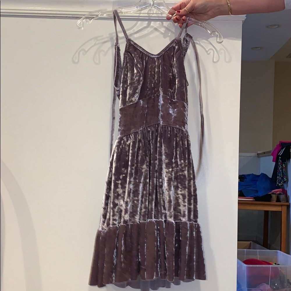 Purple Velvet Dress